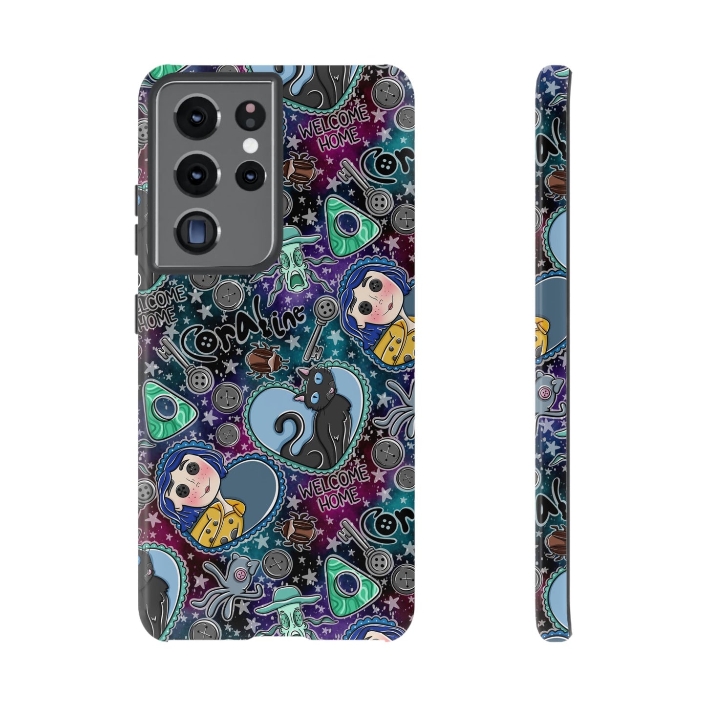 Button Girl Tough Phone Case | Shockproof | Samsung Case | Google Case |