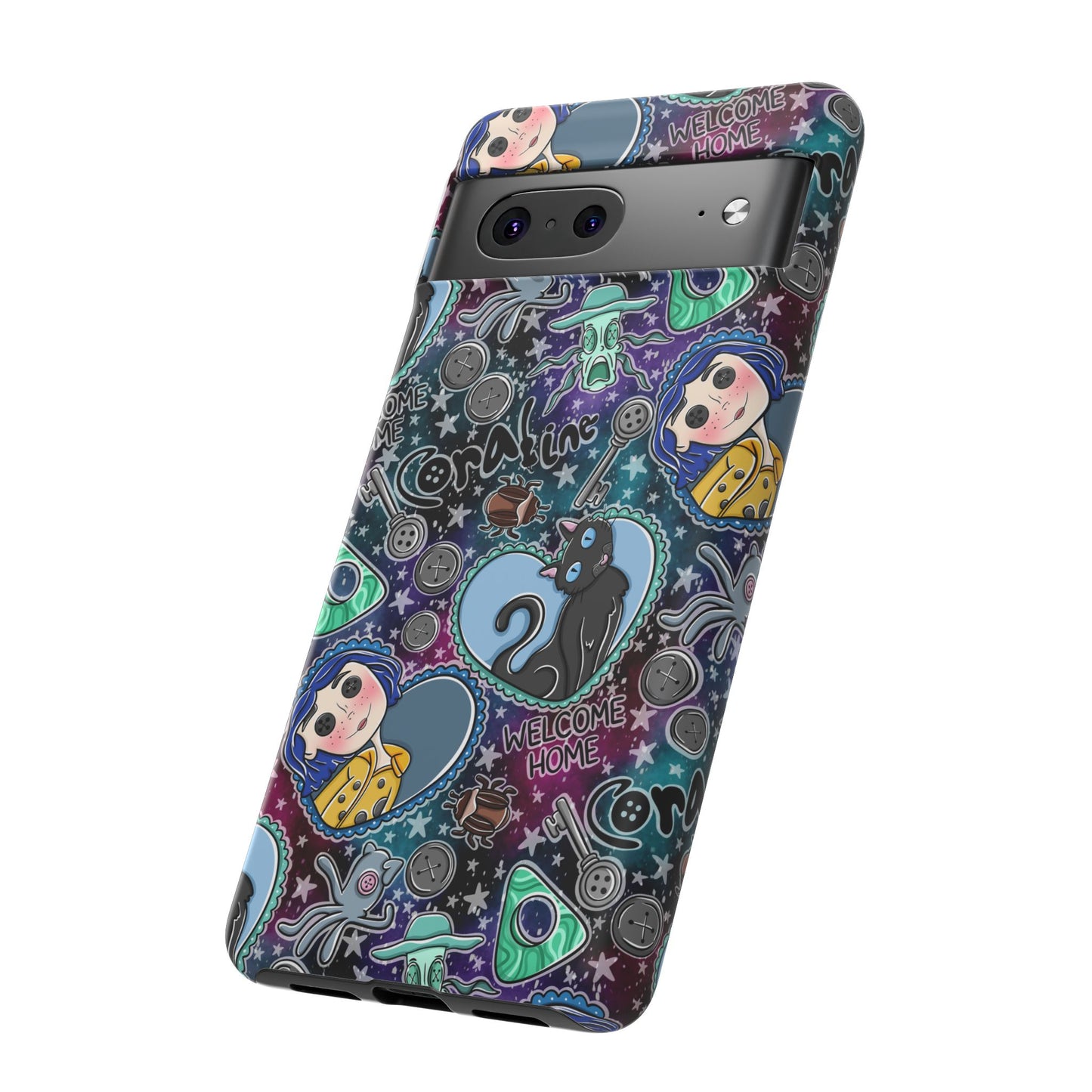 Button Girl Tough Phone Case | Shockproof | Samsung Case | Google Case |
