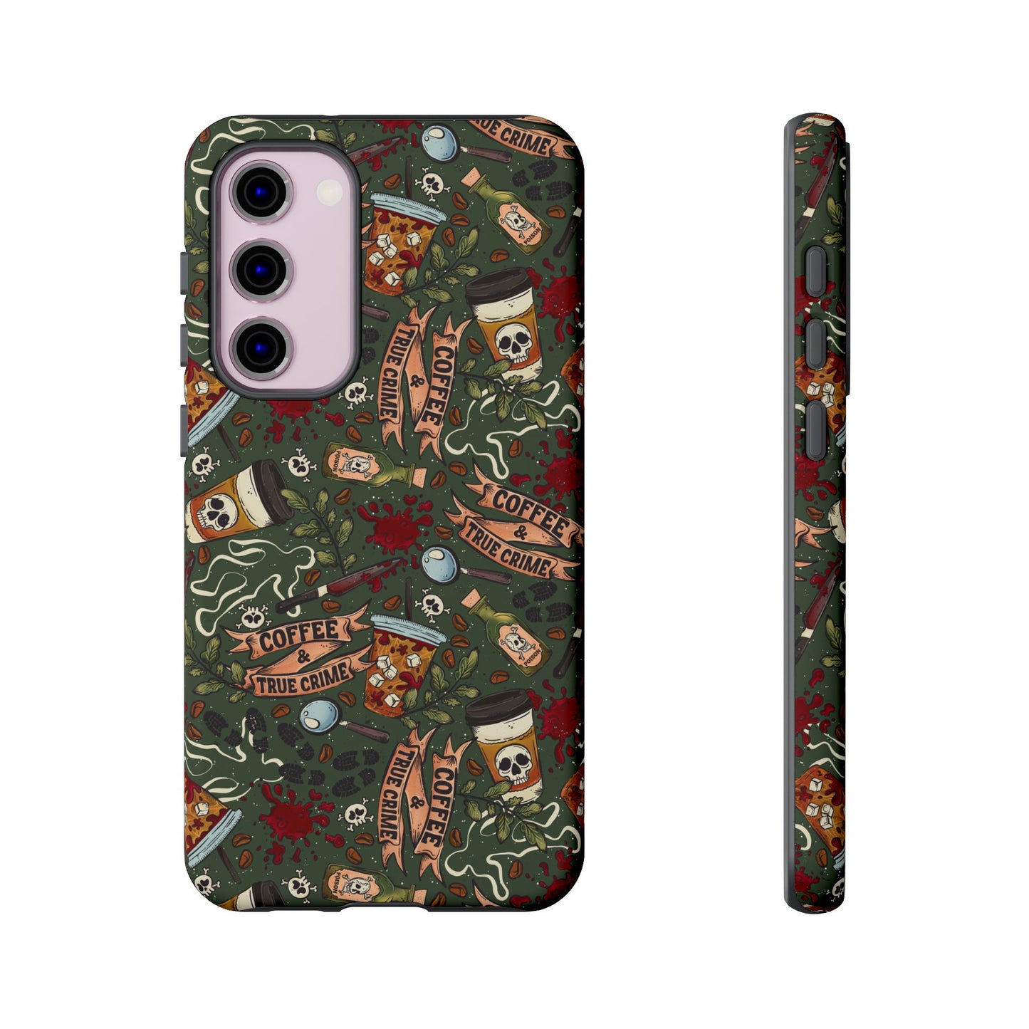 Coffee & True Crime Tough Phone Case | Shockproof | Samsung Case | Google Case | Bookish