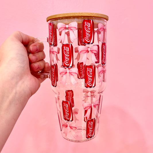 Coquette Coke 32oz Glass Tumbler