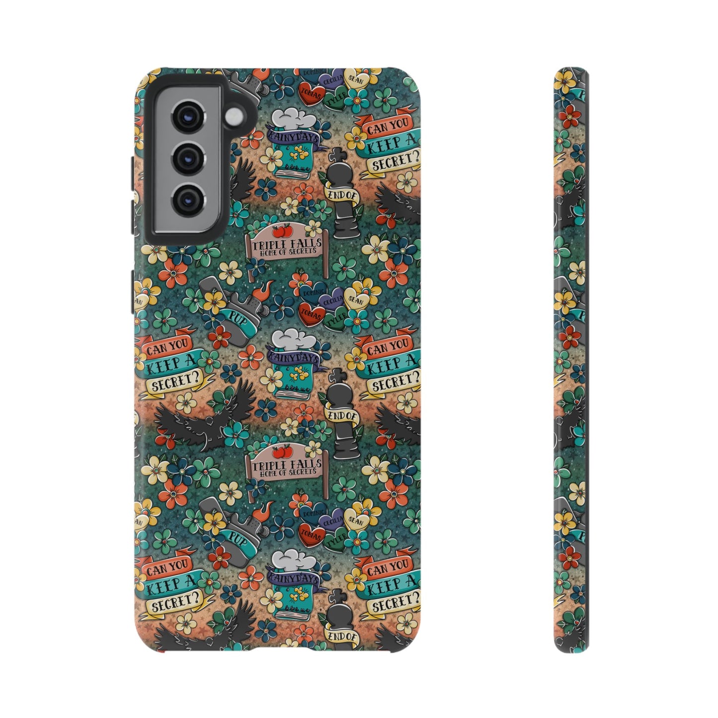 Triple Falls Tough Phone Case | Shockproof | Samsung Case | Google Case | Bookish