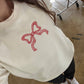 Bow Embroidered Sweatshirt