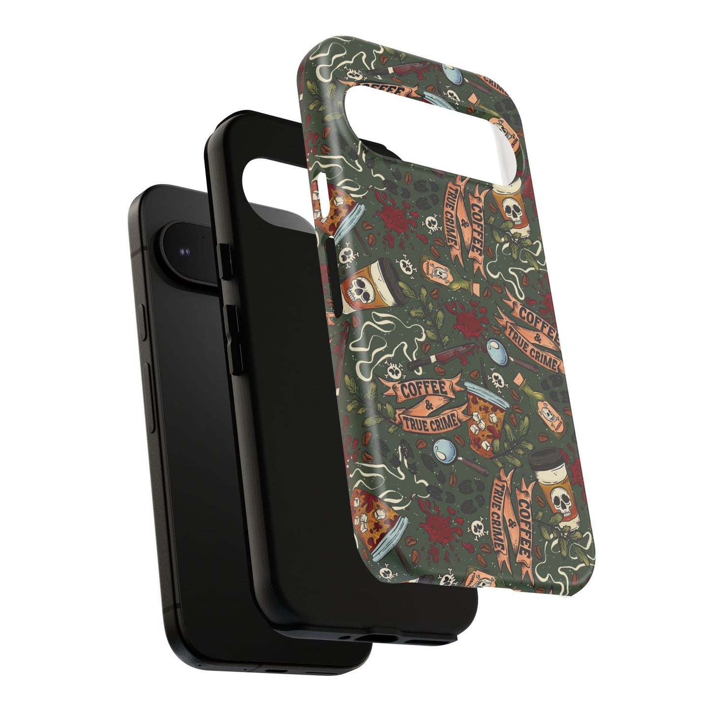 Coffee & True Crime Tough Phone Case | Shockproof | Samsung Case | Google Case | Bookish