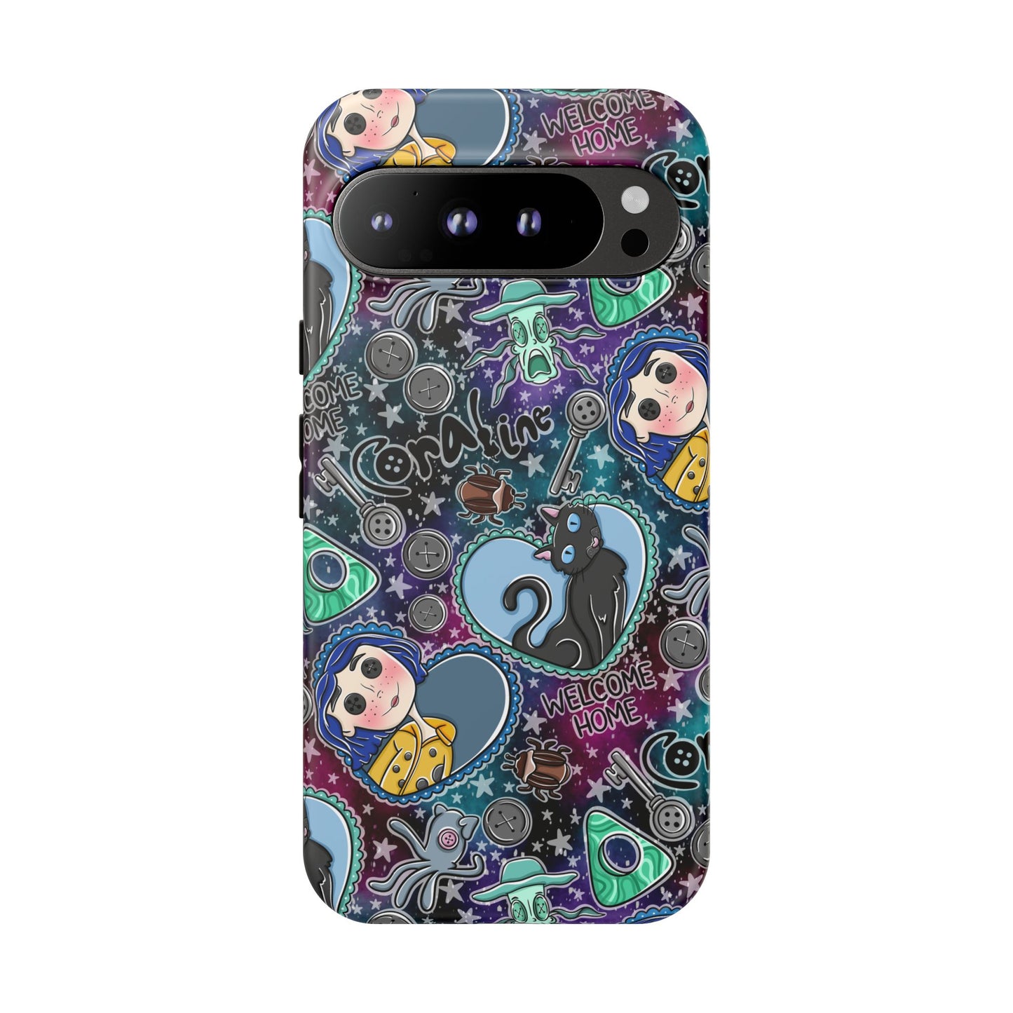 Button Girl Tough Phone Case | Shockproof | Samsung Case | Google Case |