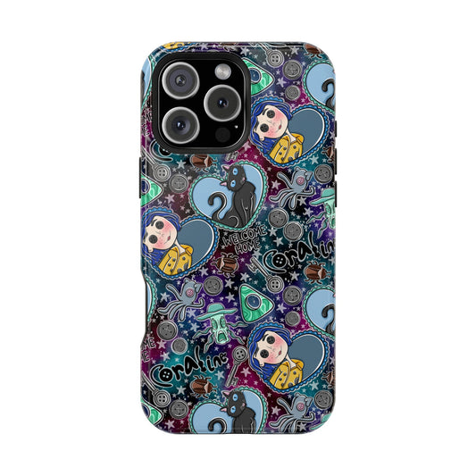 Button Girl MagSafe Tough Phone Case | Shockproof | iPhone Case |