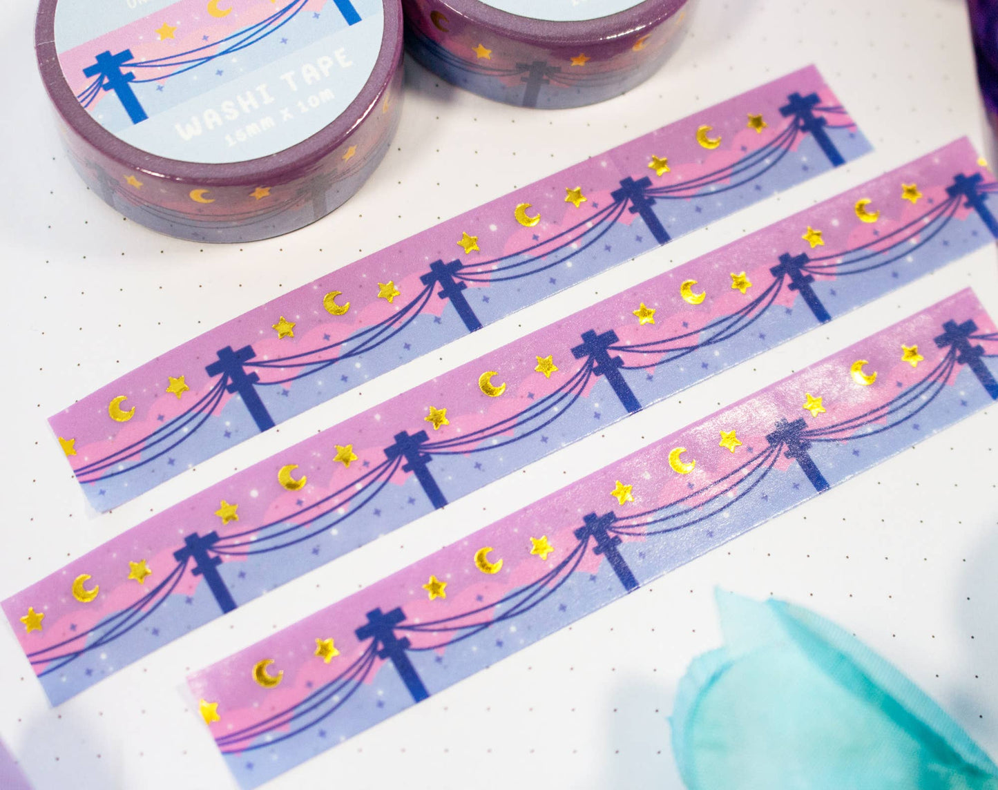 Powerlines Gold Foil Washi Tape
