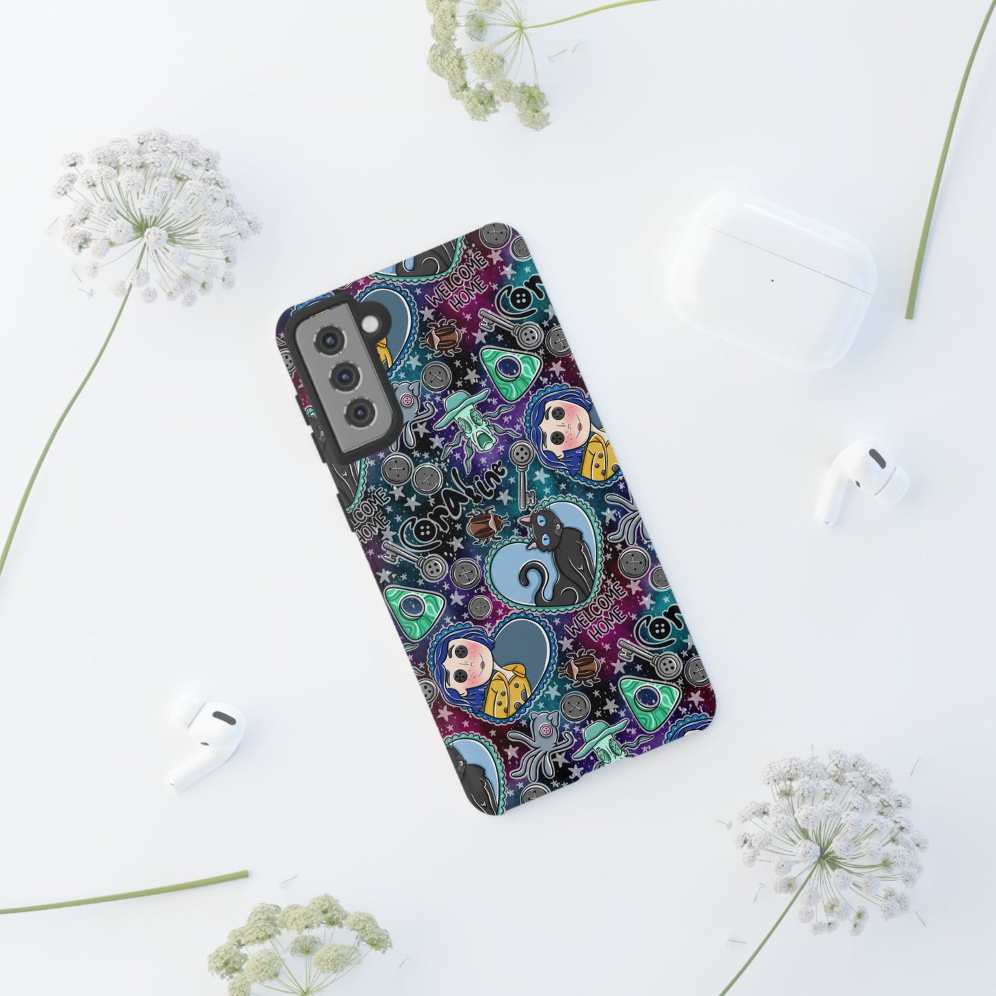 Button Girl Tough Phone Case | Shockproof | Samsung Case | Google Case |