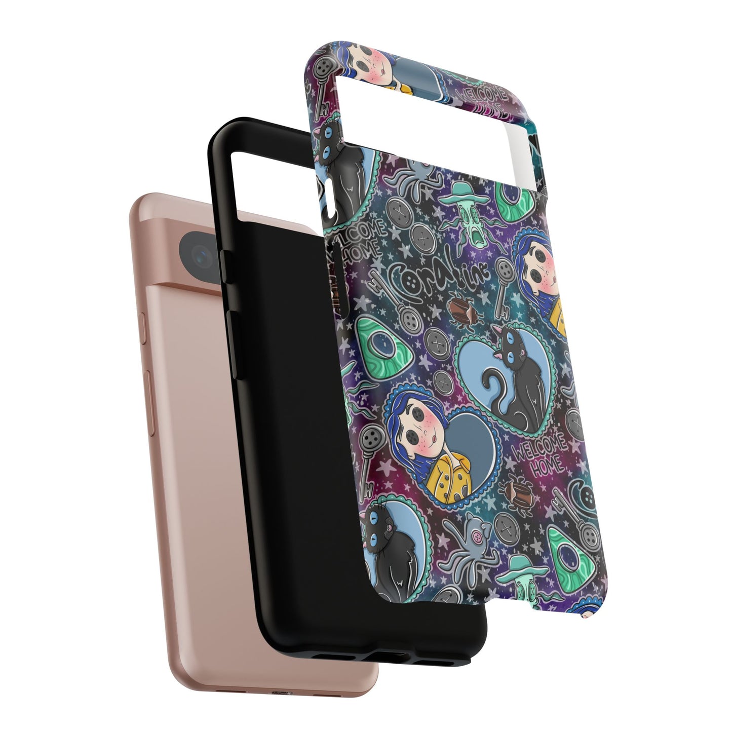 Button Girl Tough Phone Case | Shockproof | Samsung Case | Google Case |