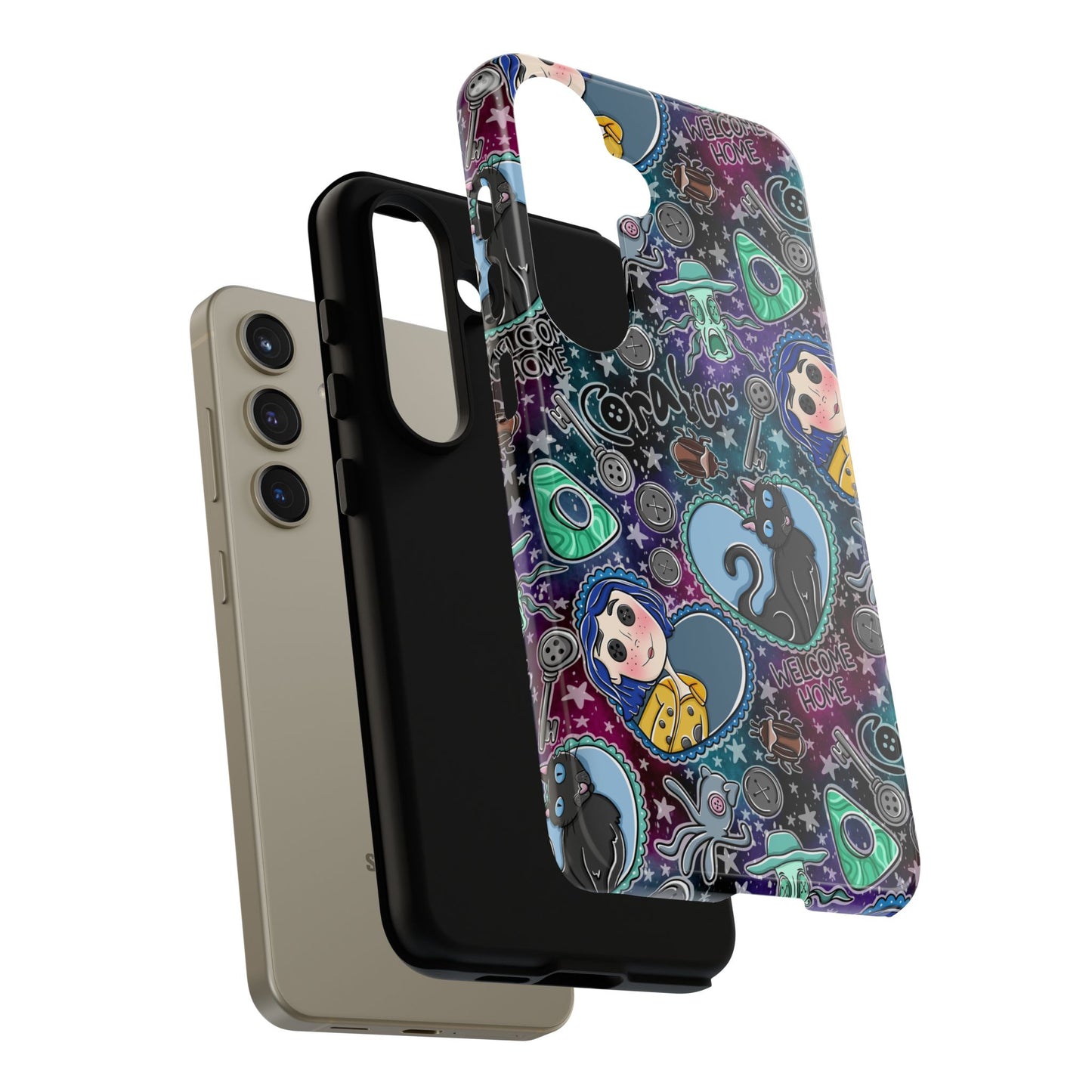 Button Girl Tough Phone Case | Shockproof | Samsung Case | Google Case |