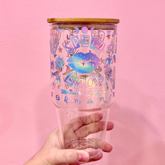 Spell Book 32oz Glass Tumbler
