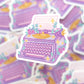 Typewriter Clear Sticker