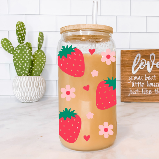 Strawberries & Flowers Cup