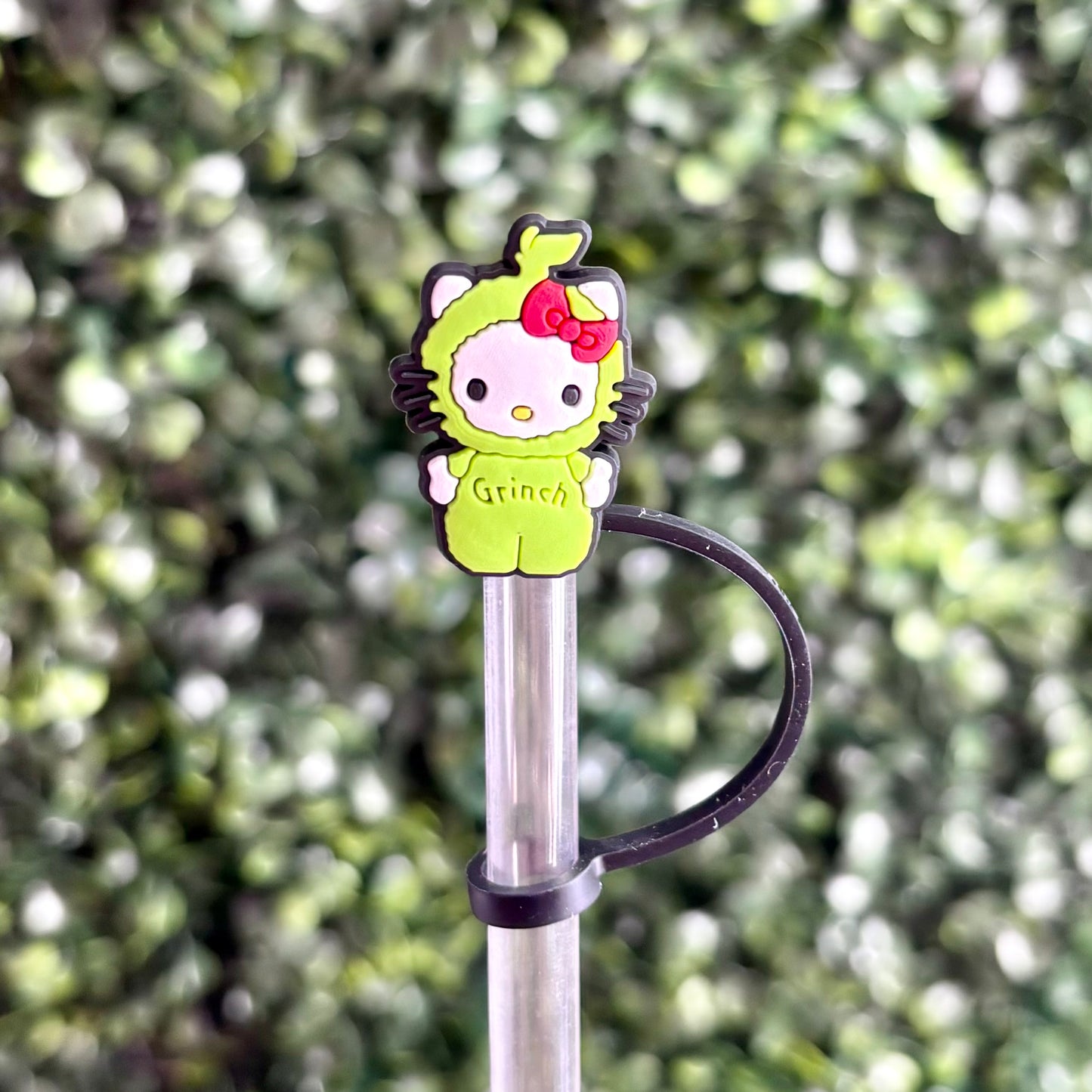 Hello Kitty Grinch Straw Topper