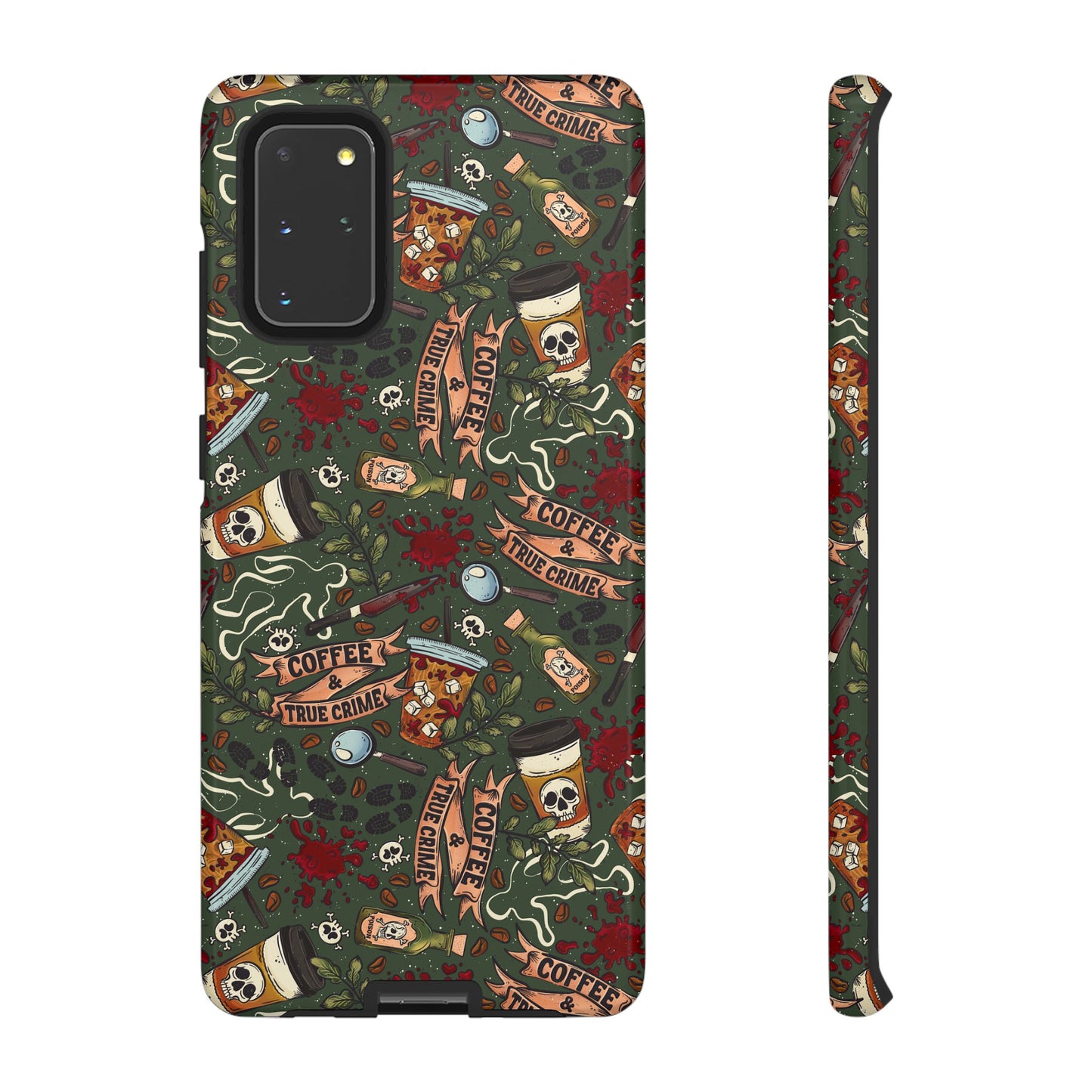 Coffee & True Crime Tough Phone Case | Shockproof | Samsung Case | Google Case | Bookish