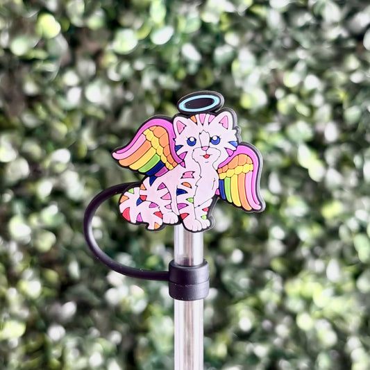 Lisa Frank Angel Kitty Straw Topper