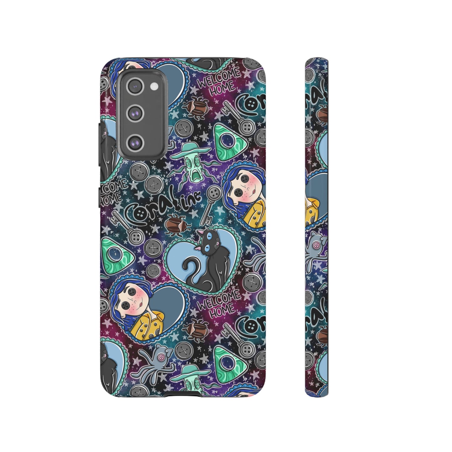 Button Girl Tough Phone Case | Shockproof | Samsung Case | Google Case |