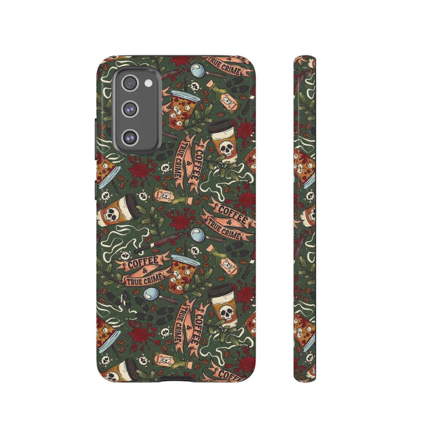 Coffee & True Crime Tough Phone Case | Shockproof | Samsung Case | Google Case | Bookish