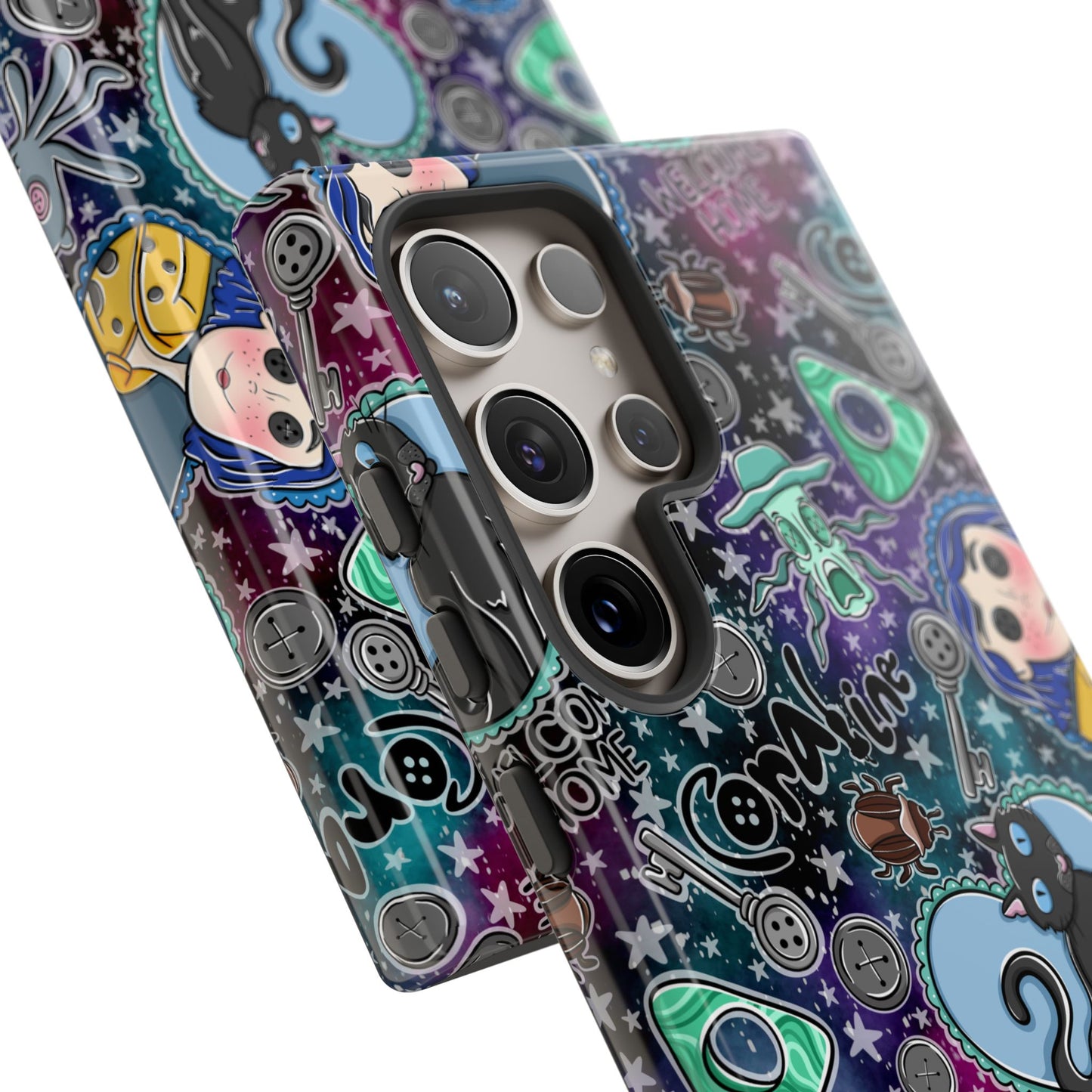 Button Girl Tough Phone Case | Shockproof | Samsung Case | Google Case |