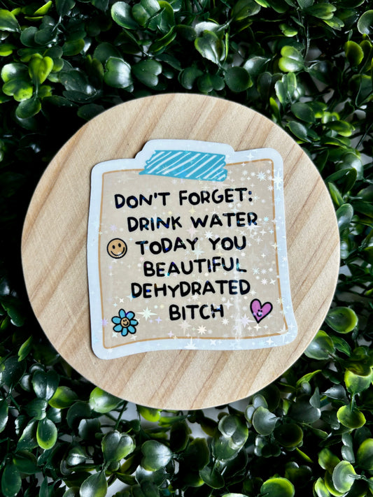 Don’t Forget to Drink Water Today Sticker