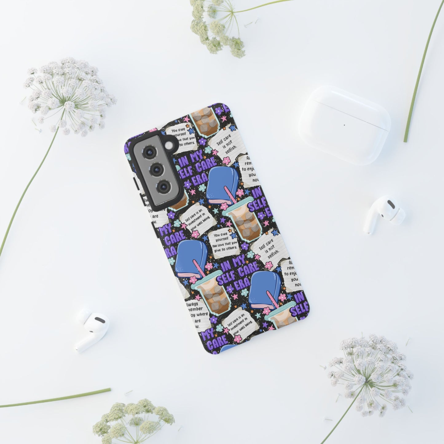 Self Care Tough Phone Case | Shockproof | Samsung Case | Google Case | Bookish