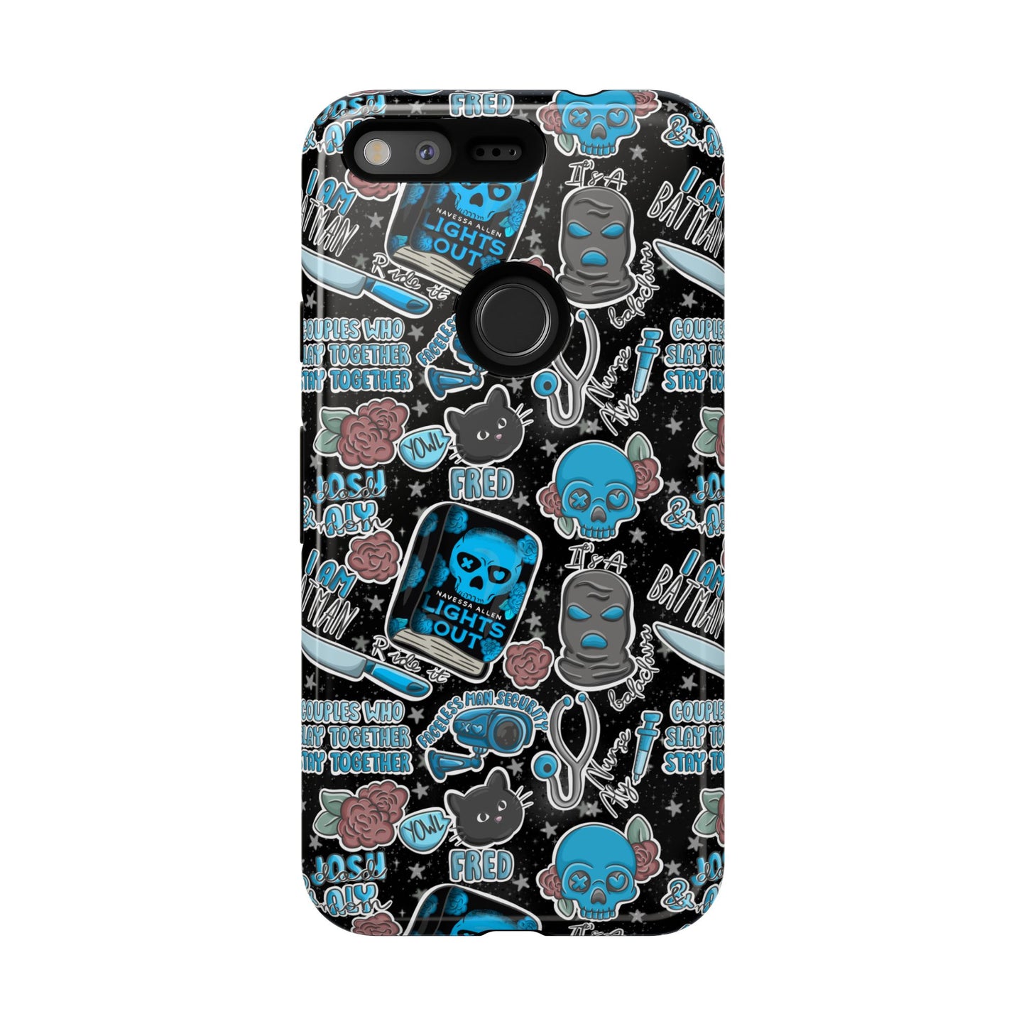 Lights Out Tough Phone Case | Shockproof | Samsung Case | Google Case | Bookish