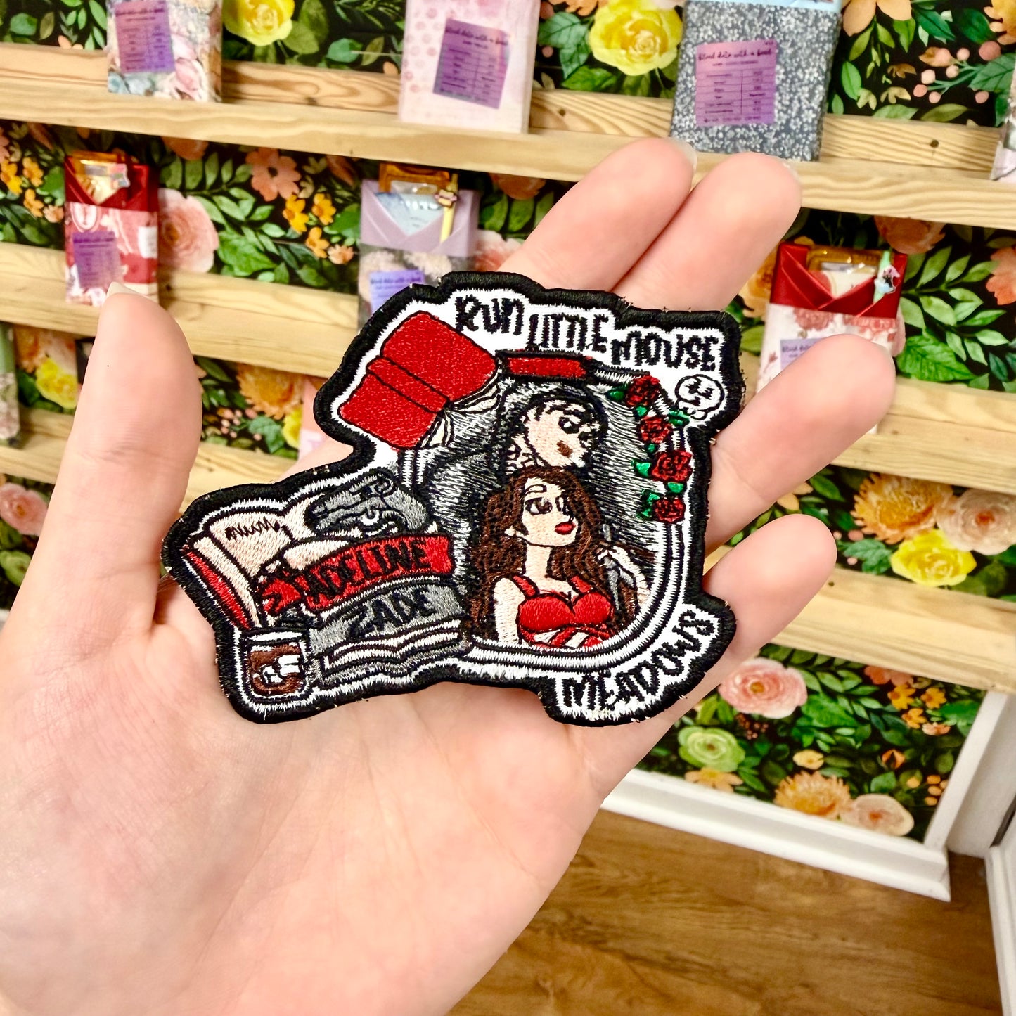 Run Little Mouse Embroidered Patch