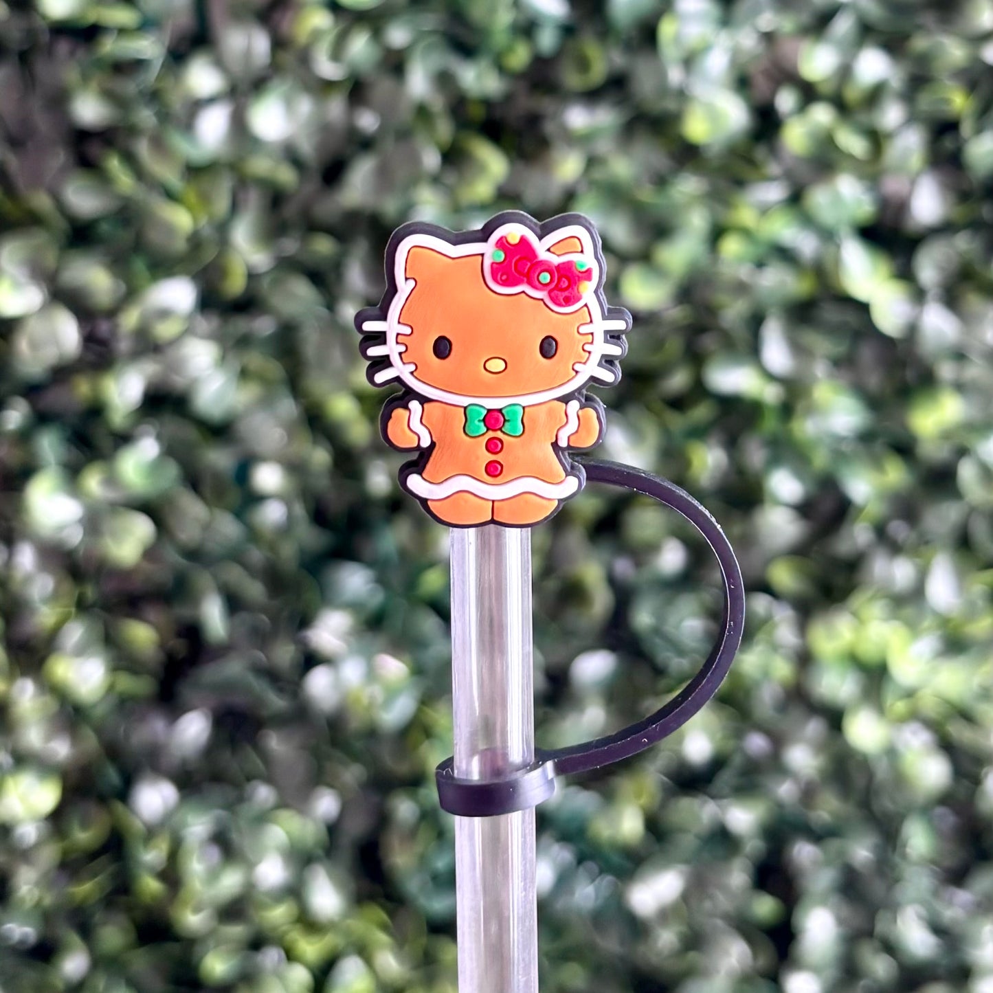 Gingerbread Hello Kitty Straw Topper