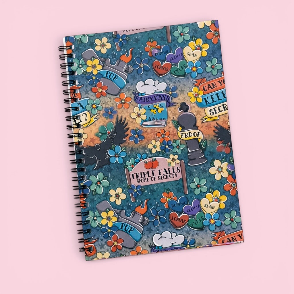 Triple Falls A5 Spiral Notebook
