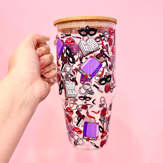 Dark Romance 32oz Glass Tumbler