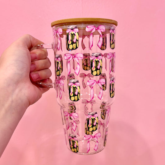Coquette Pickles 32oz Glass Tumbler