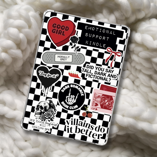 Checkered Dark Romance Kindle Insert