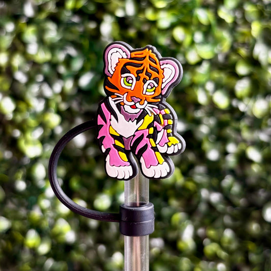 Lisa Frank Cheetah Straw Topper