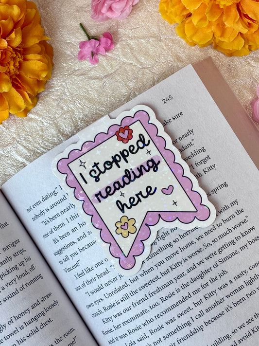 I Stopped Reading Here Magnetic Bookmark