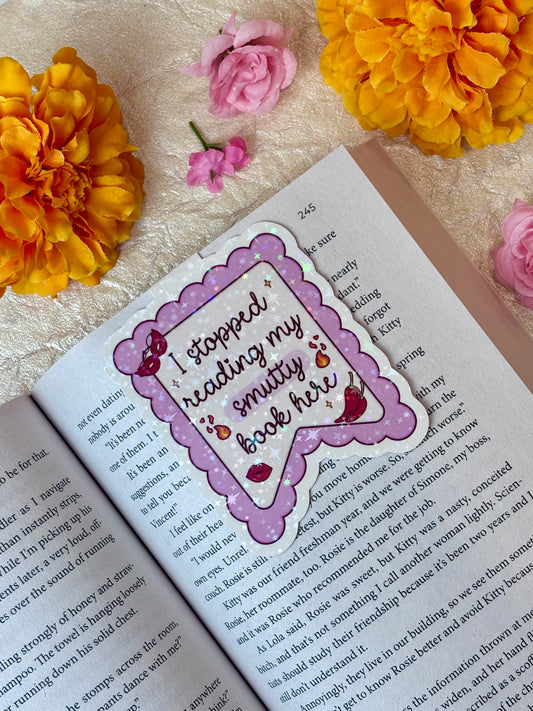 I Stopped Reading My Smutty Book Here Magnetic Bookmark