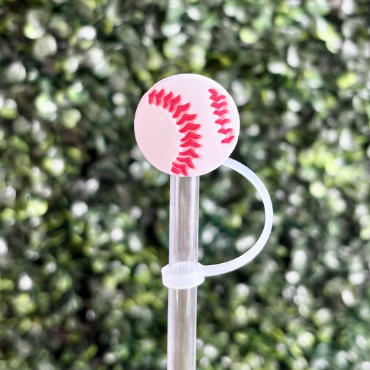 Baseball Straw Topper