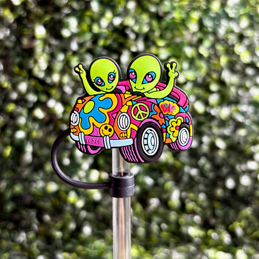 Lisa Frank Aliens Straw Topper