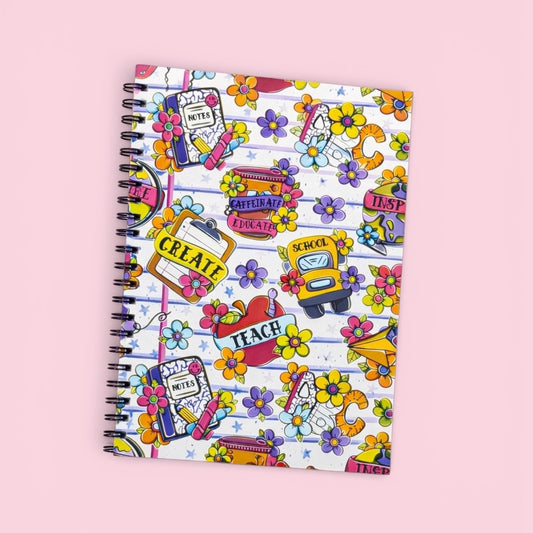 Caffeinate & Educate A5 Spiral Notebook