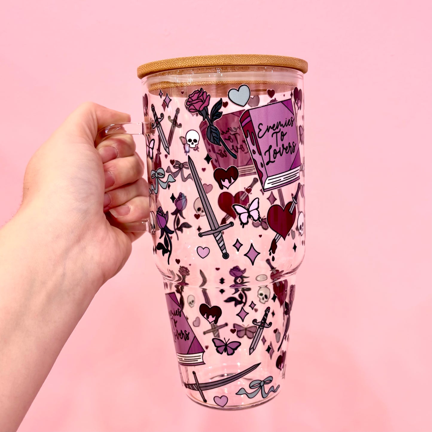 Enemies To Lovers 32oz Glass Tumbler