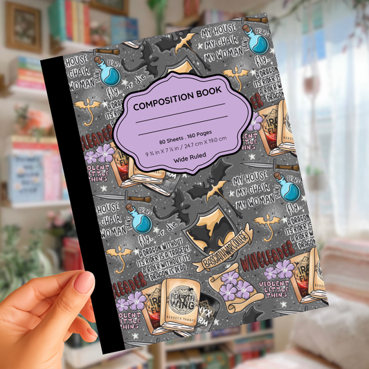 Fourth Wing Mashup Composition Notebook