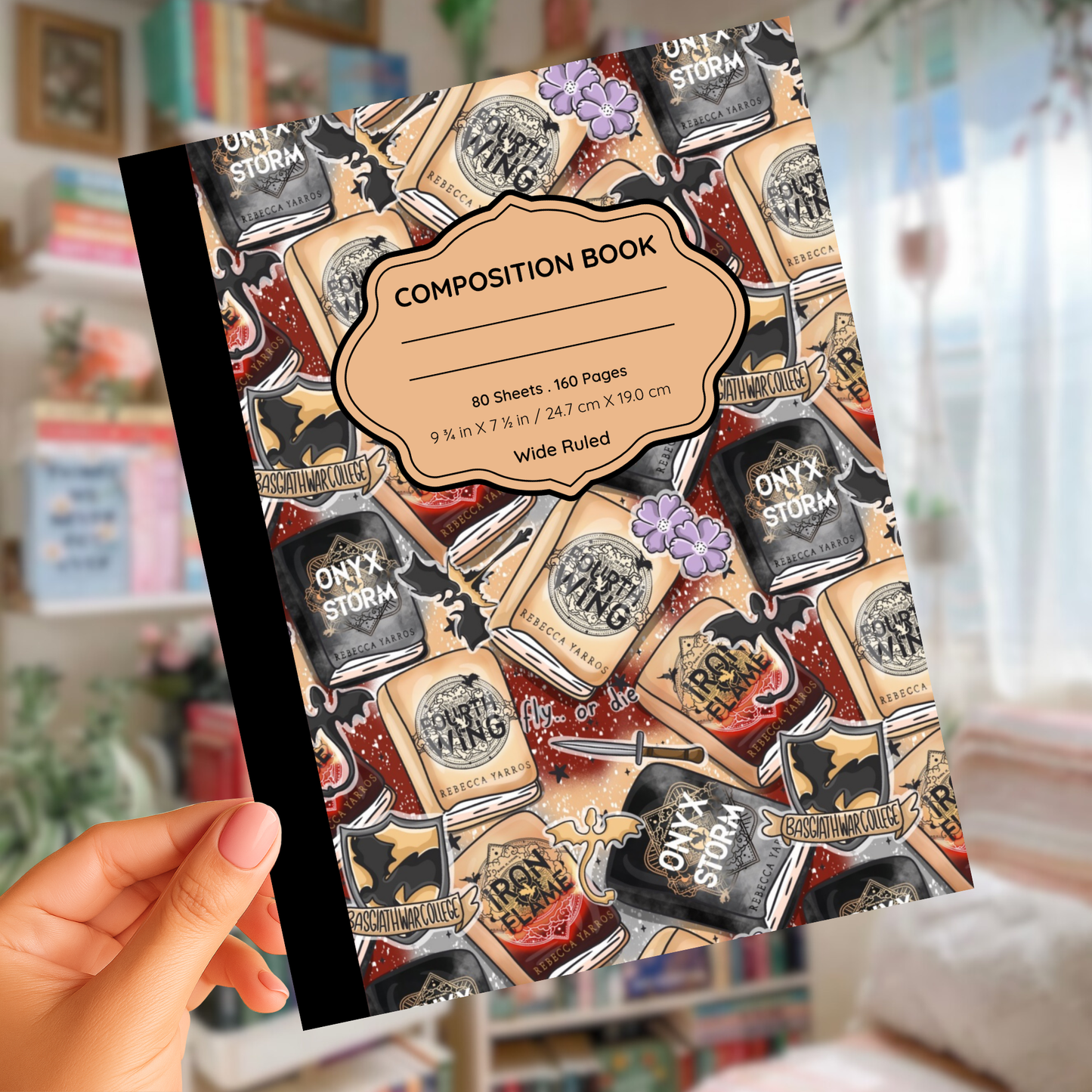 Fourth Wing Series Composition Notebook
