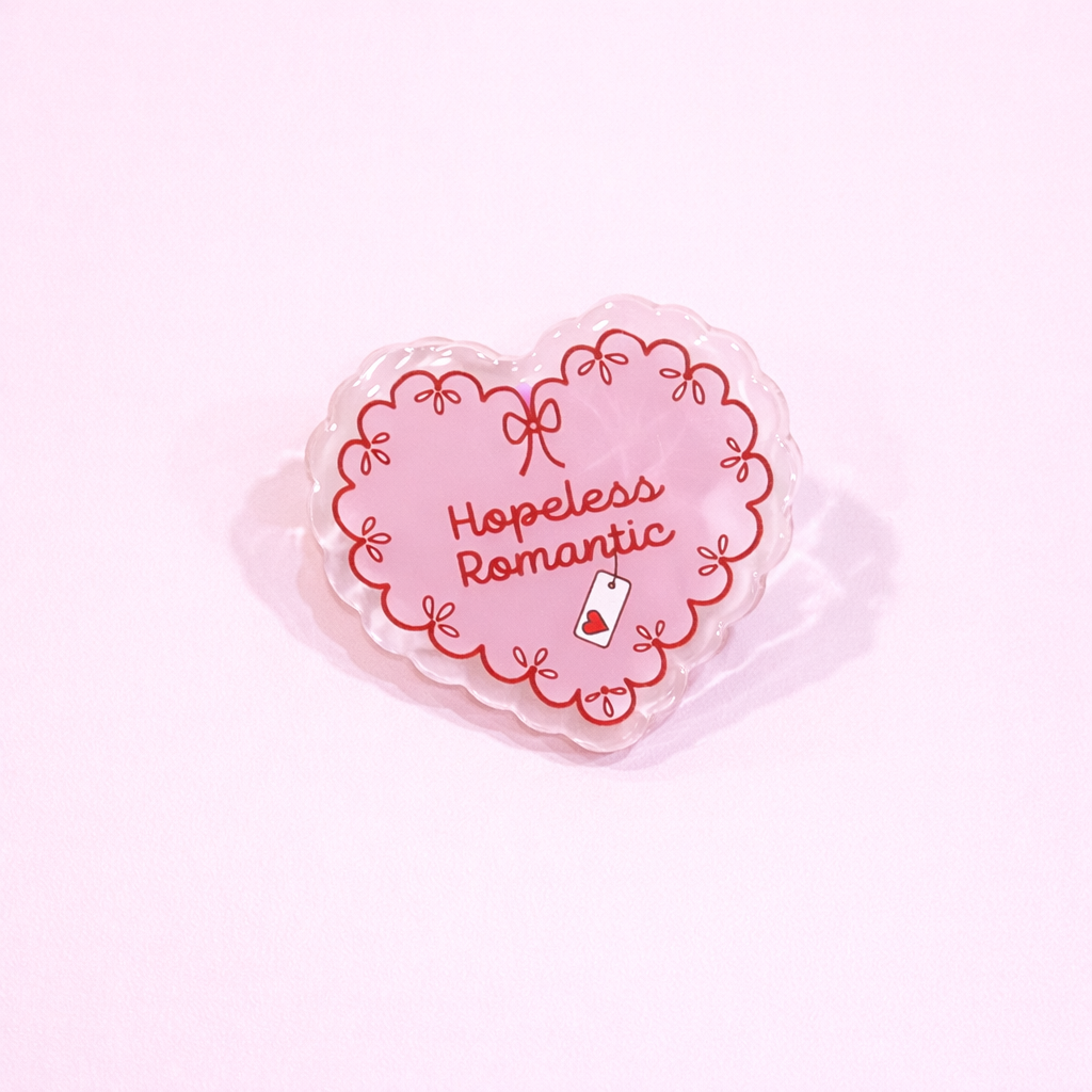Hopeless Romantic Acrylic Pin