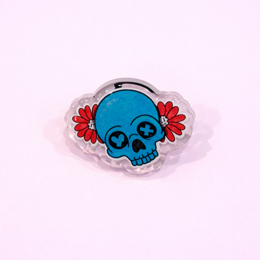Lights Out Mask Acrylic Pin