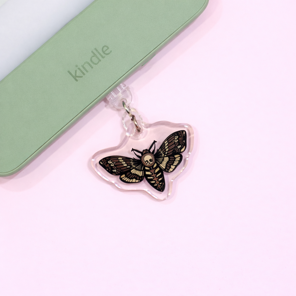 Skull Moth USB-C Dust Plug Charm