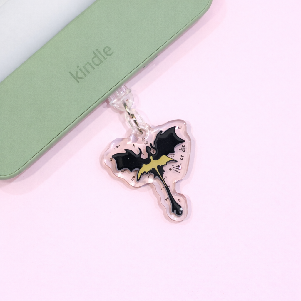 Fourth Wing Dragon USB-C Dust Plug Charm