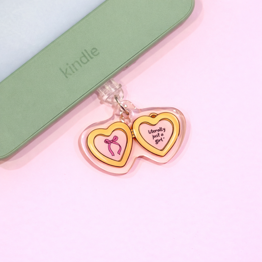 Just A Girl Locket USB-C Dust Plug Charm
