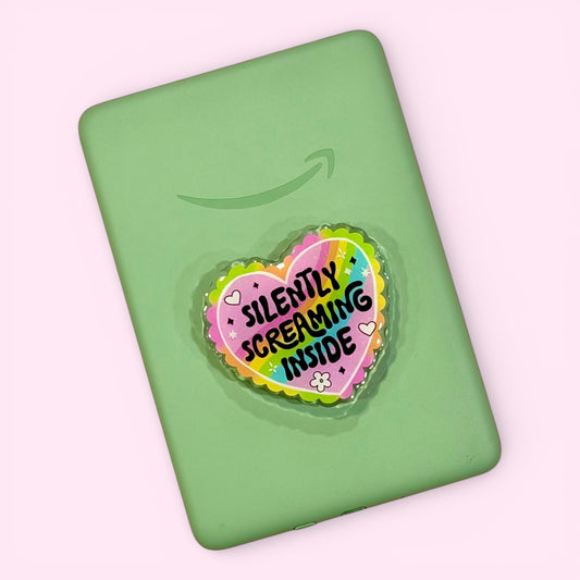 Silently Screaming Inside Kindle/Phone Grip