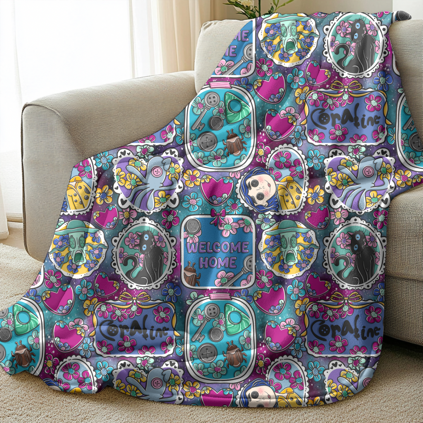 Button Girl Mashup Blanket Pre-Order