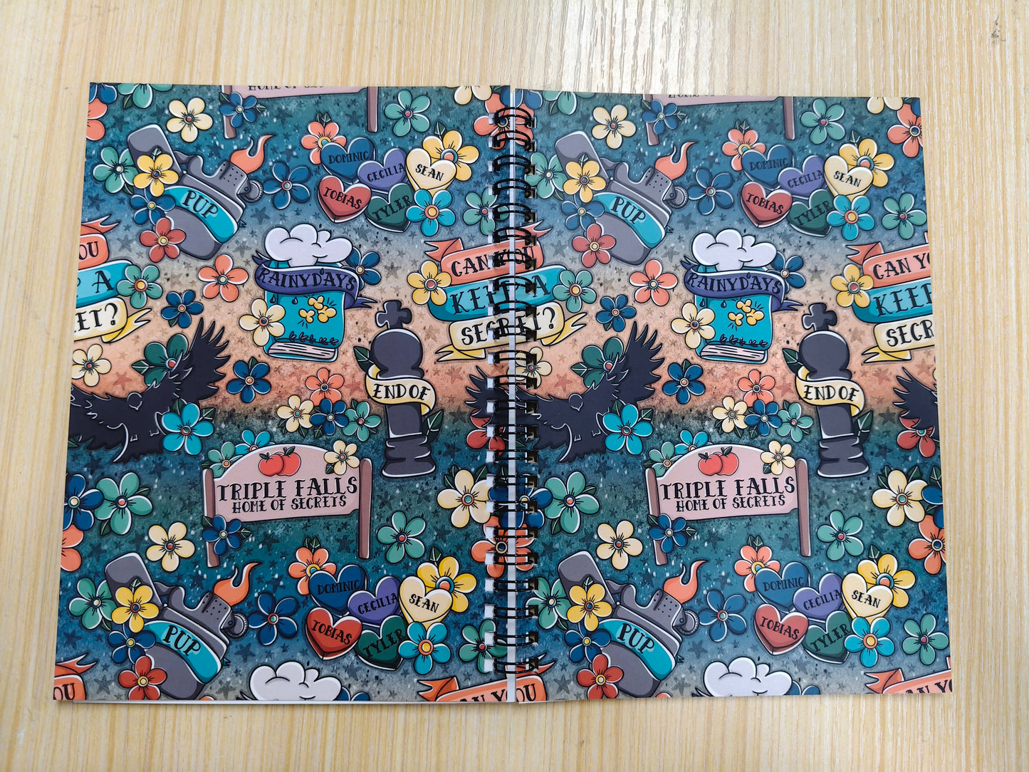 Triple Falls A5 Spiral Notebook