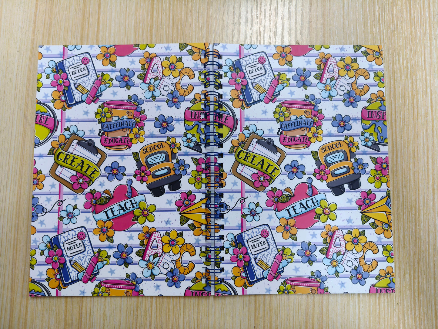 Caffeinate & Educate A5 Spiral Notebook