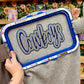 Football Team Double Glitter Applique Embroidered Shirt